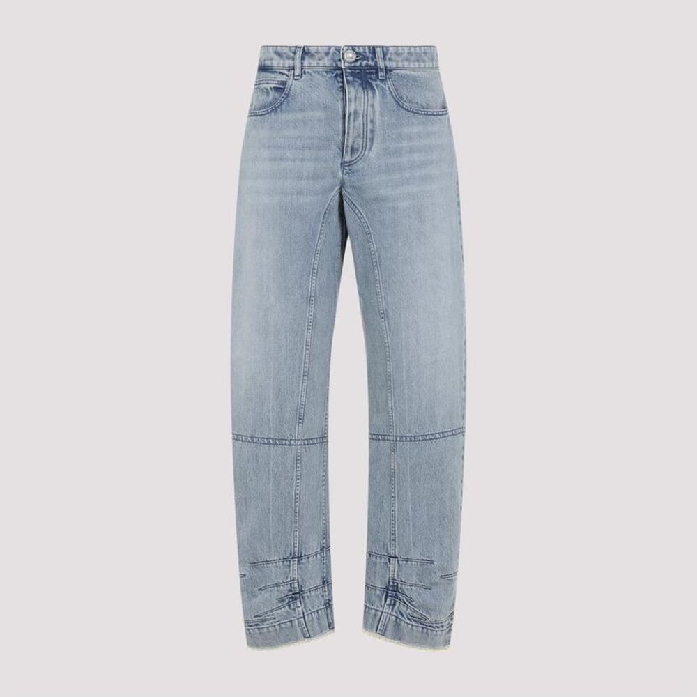 JIL SANDER Women's Wide-Leg Seamed Denim Pants Women BLUE